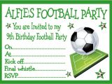 Free Football Party Invitation Templates Uk Personalised Invites Childrens Boys Football Birthday