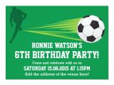 Free Football Party Invitation Templates Uk Personalised soccer Football 6th Birthday Invitation