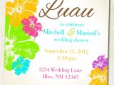Free Hawaiian themed Bridal Shower Invitations Luau Hawaiian themed Invitation