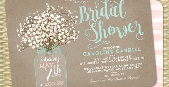 Free Mason Jar Bridal Shower Invitation Templates Printable Bridal Shower Invitations