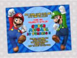 Free Personalized Super Mario Birthday Invitations Items Similar to Super Mario Bros Birthday Party