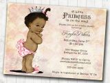 Free Printable African American Baby Shower Invitations African American Baby Shower Invitation for Girl Princess