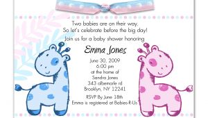 Free Printable Baby Shower Invitations for Twins Printable Baby Shower Invitations Twins