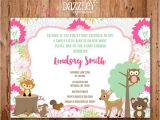 Free Printable Baby Shower Invitations Woodland Animals Printable Woodland Girl Baby Shower Invitation forest