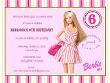 Free Printable Barbie Birthday Party Invitations Barbie Birthday Invitation Templates