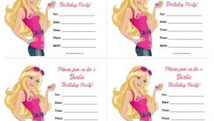 Free Printable Barbie Birthday Party Invitations Barbie Birthday Invitations Free Printable