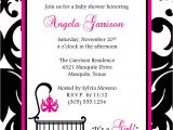Free Printable Black and White Baby Shower Invitations Elegant White Black Hot Pink Damask Baby Shower Invitation
