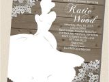 Free Printable Disney Bridal Shower Invitations Rustic Wooden Vintage Disney Princess Cinderella