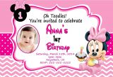 Free Printable Minnie Mouse First Birthday Invitations Baby Minnie Mouse 1st Birthday Invitations Dolanpedia