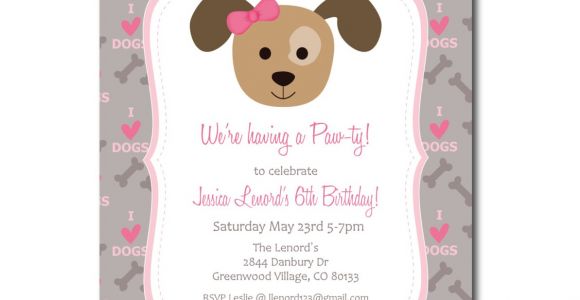 Free Printable Puppy Birthday Invitations Puppy Party Invitation with Editable Text Dog Party