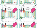 Free Printable Spa Party Invitations Free Spa Party Invitation Template