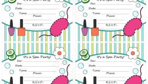 Free Printable Spa Party Invitations Templates Free Spa Party Invitation Template