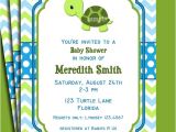 Free Printable Turtle Baby Shower Invitations Turtle Invitation Printable or Printed with Free Shipping