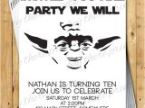 Free Printable Yoda Birthday Invitations Yoda Birthday Invitations Star Wars Darth by Heythereprints
