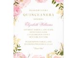 Free Quinceanera Invitations Templates Elegant Pink Rose Quinceanera Invitation Zazzle Com