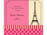 French Bridal Shower Invitation Wording Eiffel tower French Bridal Shower Invitation