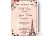 French themed Bridal Shower Invitations Paris Bridal Shower Invitation Printable Paris themed