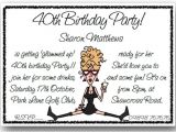 Funny 40th Birthday Party Invitation Wording Funny Birthday Party Invitation Wording