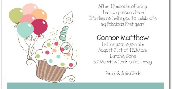 Funny Birthday Invitation Wording for Babies First Birthday Invitation Wording Bagvania Free