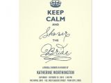 Funny Bridal Shower Invites Keep Calm and Shower the Bride Funny Bridal Shower 4 5" X