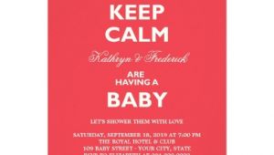 Funny Couples Baby Shower Invitations Keep Calm Funny Couples Baby Shower Party Invite 4 5" X 6
