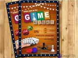 Game Night Party Invitations Game Night Invitation Game Party Invite Old School Games