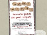 Game Night Party Invitations Word Scramble Game Night Invitation Instant Download