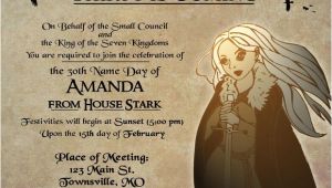 Game Of Thrones Birthday Party Invitations Game Of Thrones Party