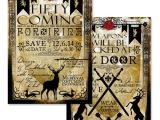 Game Of Thrones Dinner Party Invitation Game Of Thrones Birthday Invitation Party Ideas