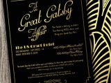 Gatsby Christmas Party Invitations Great Gatsby themed Party Invitations Cimvitation