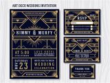 Gatsby Wedding Invitation Template Free Great Gatsby Art Deco Wedding Invitation Design Template