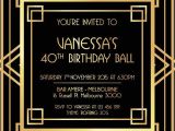 Gatsby Wedding Invitation Template Free Great Gatsby Invitation Black and Gold In 2019