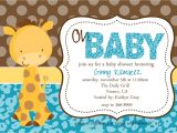 Giraffe Baby Shower Invitations Template Baby Shower Invitations Giraffe theme