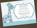 Giraffe Baby Shower Invitations Template Funny Giraffe Baby Shower Invitation Wording Template