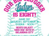 Girl softball Birthday Invitations Custom softball or Baseball Birthday Invitation Boys