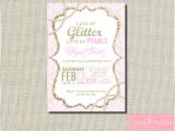 Glitter and Pearls Baby Shower Invitations Baby Shower Invitation Glitter and Pearl Baby Shower