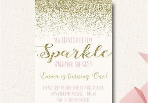 Glitter Birthday Invitation Template Pink and Gold Glitter Birthday Invitations for Girls She