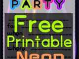 Glow In the Dark Party Invitation Template Free Diy Glow Party Teen Birthday Free Printable Neon