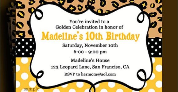 Golden Birthday Invitations Kids Golden Birthday Invitation Printable or Printed with Free