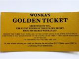 Golden Ticket Birthday Invitation Template Wonka Bar Golden Ticket Invitations Donuts