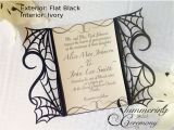 Goth Wedding Invitations Gothic Spider Web Gate Invitation Shimmering Ceremony