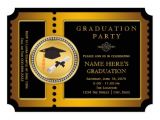 Graduation Paper for Invitations Black and Gold College Graduation 5×7 Paper Invitation