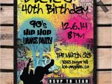 Graffiti themed Birthday Invitations 80 S 90 S Hip Hop Graffiti Birthday Invitations by