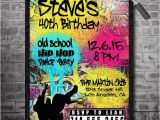 Graffiti themed Birthday Invitations 80 S 90 S Hip Hop Graffiti Birthday Invitations by