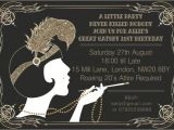 Great Gatsby Party Invitation Template Free 10 X Great Gatsby Personalised Birthday Party Invitations