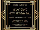Great Gatsby Party Invitation Template Free Great Gatsby Invitation Black and Gold Great Gatsby
