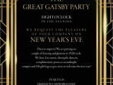 Great Gatsby Party Invitation Template Free Great Gatsby New Years Eve Party Tickets Mon 31 Dec 2018