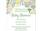 Green and Yellow Baby Shower Invitations Yellow and Green Paisley Neutral Baby Shower Invitation