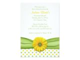 Green and Yellow Baby Shower Invitations Yellow and Green Polka Dots Baby Shower Invitation