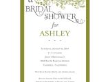 Green Bridal Shower Invitation Wording Bridal Shower Invitations Bridal Shower Invitations Green